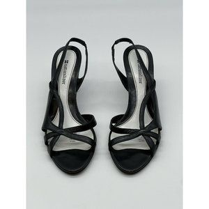 Naturalizer Strappy 3" Heel Leather Sandals Black Women Size 7.5 M